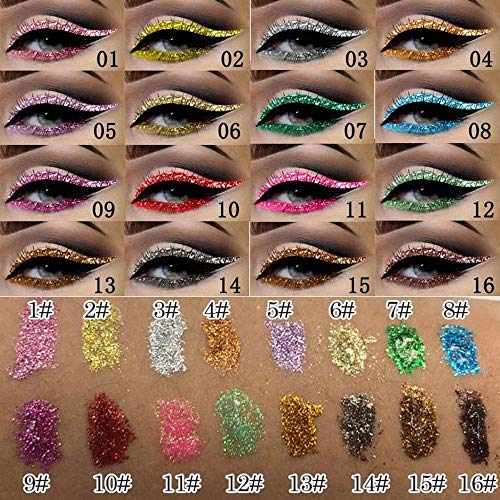 Haoya 3 Colors Glitter Sparkle Sparkly Sparkling Eyeliner Liquid Makeup Set Delineadores De Colores thumb #2