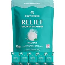 BodyRestore Shower Steamers Aromatherapy, Self Care Gifts, Relief 15 Pack