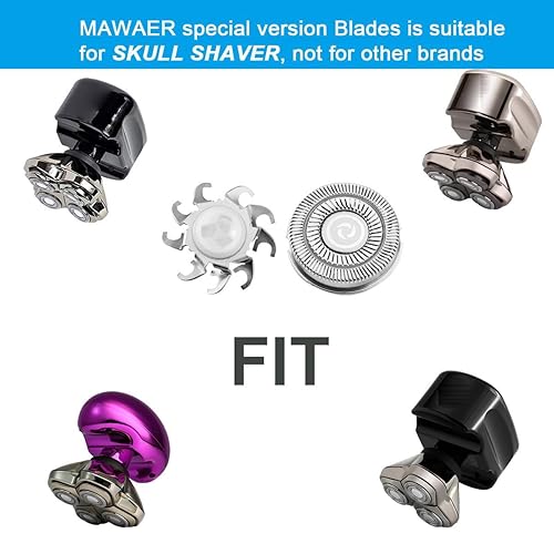 Miniatura 2 de 8 piezas de cuchillas de repuesto para afeitadora de calavera Pitbull Carver PRO 4 cabezas de repuesto de maquinilla de afeitar eléctrica