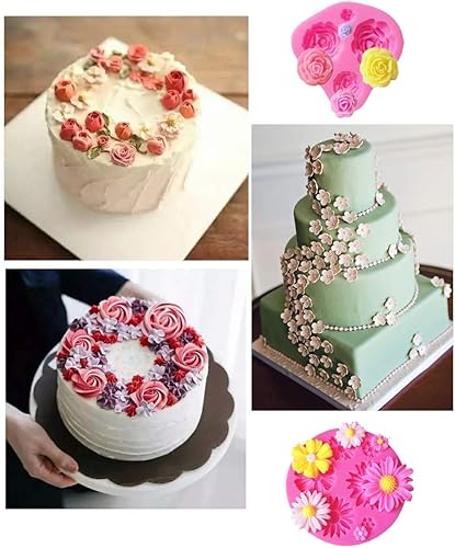 Miniatura 5 de Molde de silicona para fondant de flores y mariposas, para decoración de pasteles, dulce de chocolate, arcilla polimérica, jabón, proyectos de