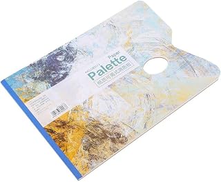 Domary Einwegpalette, 25 Blatt Professioneller Gouache-Ölgemälde-Palettenblock mit Undurchlässiger Beschichtung für Acrylmalerei und Farbmodulation