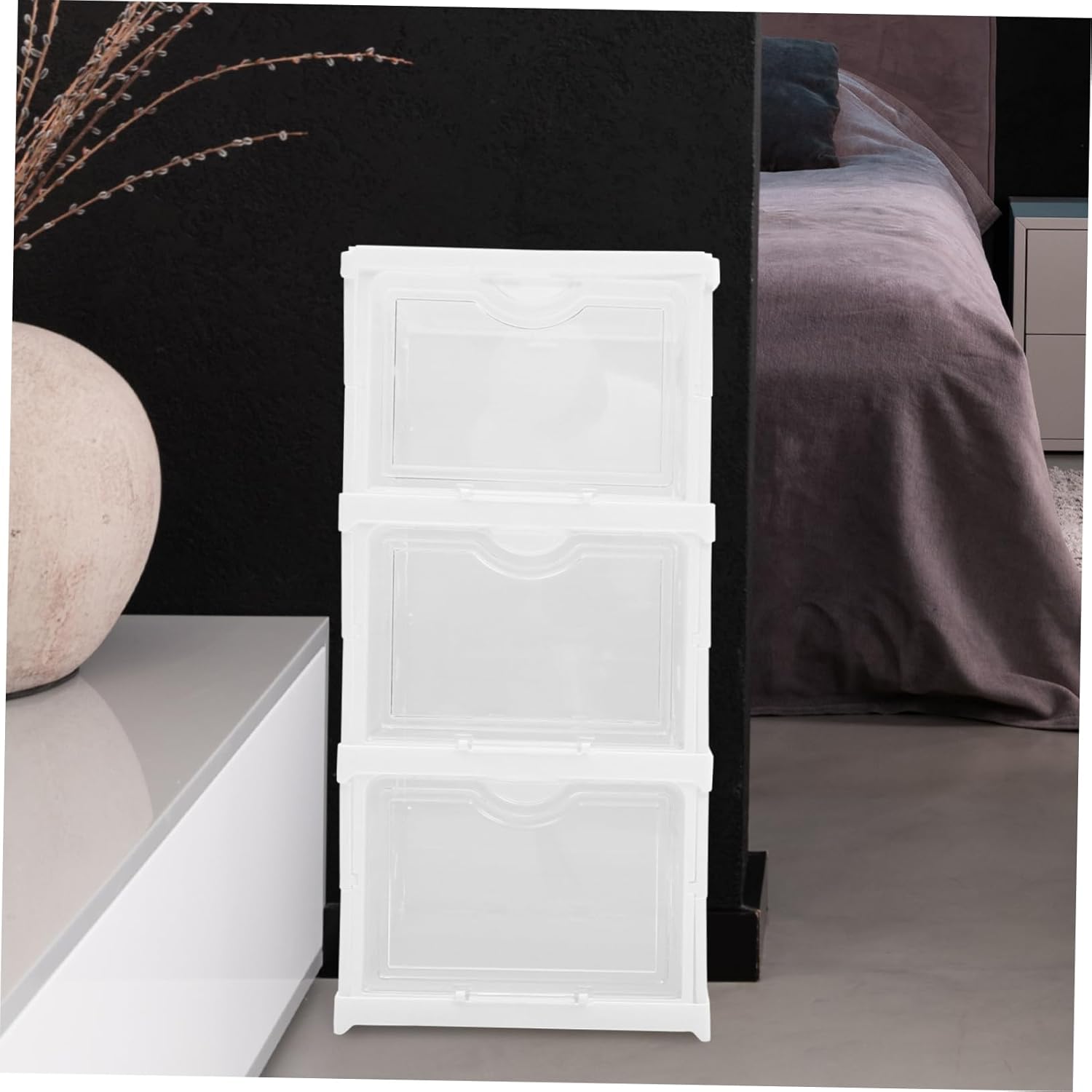 Zerodeko Shoe Storage Box Organizer Multilayer Shoe Boxes Stackable Space-saving