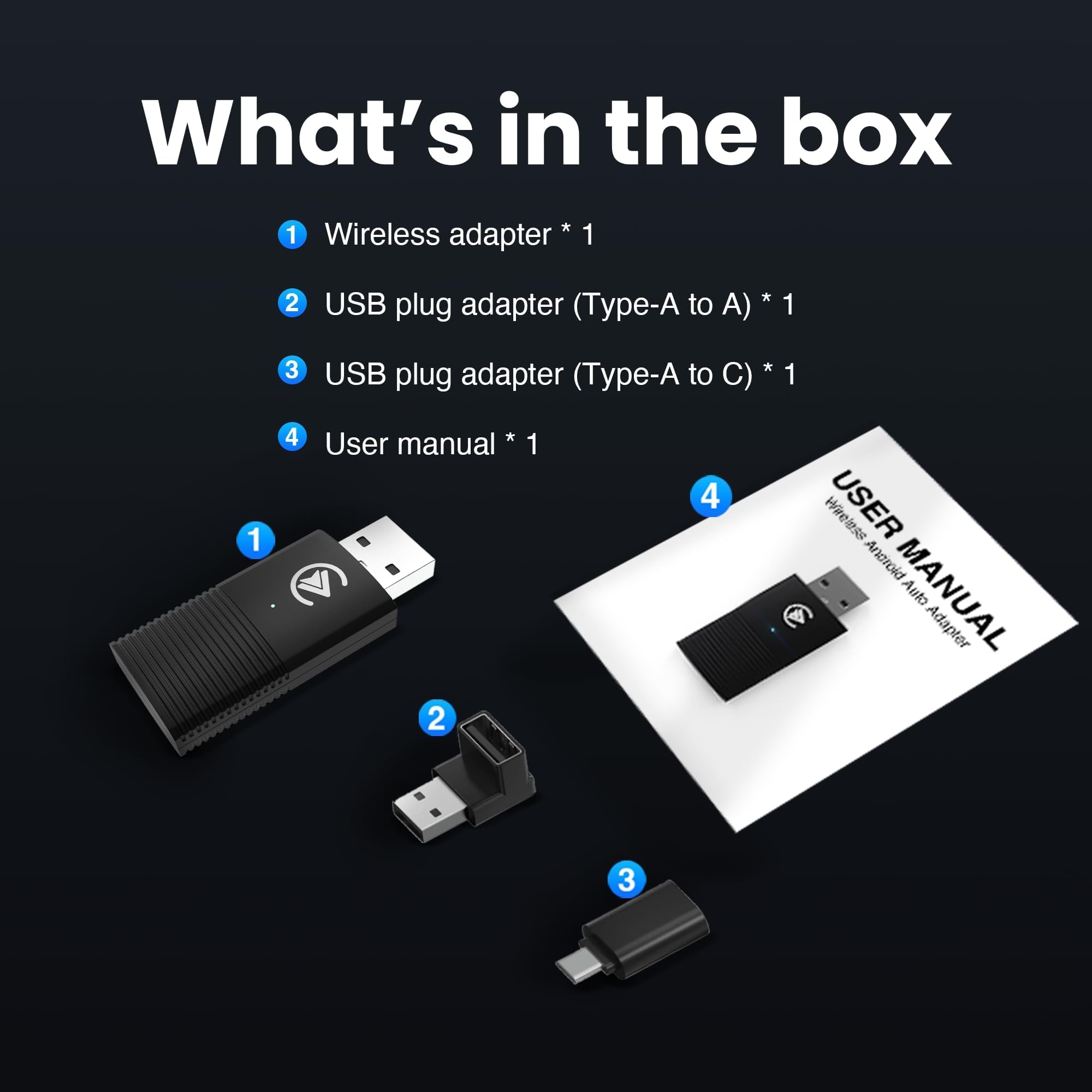 2 in 1 Wireless Carplay & Android Auto Adapter | Quick Connect & Auto Reconnect | Bluetooth 5.3 & 5.8Ghz WiFi| High Performance | Easy to Use and Set Up iOS & Android