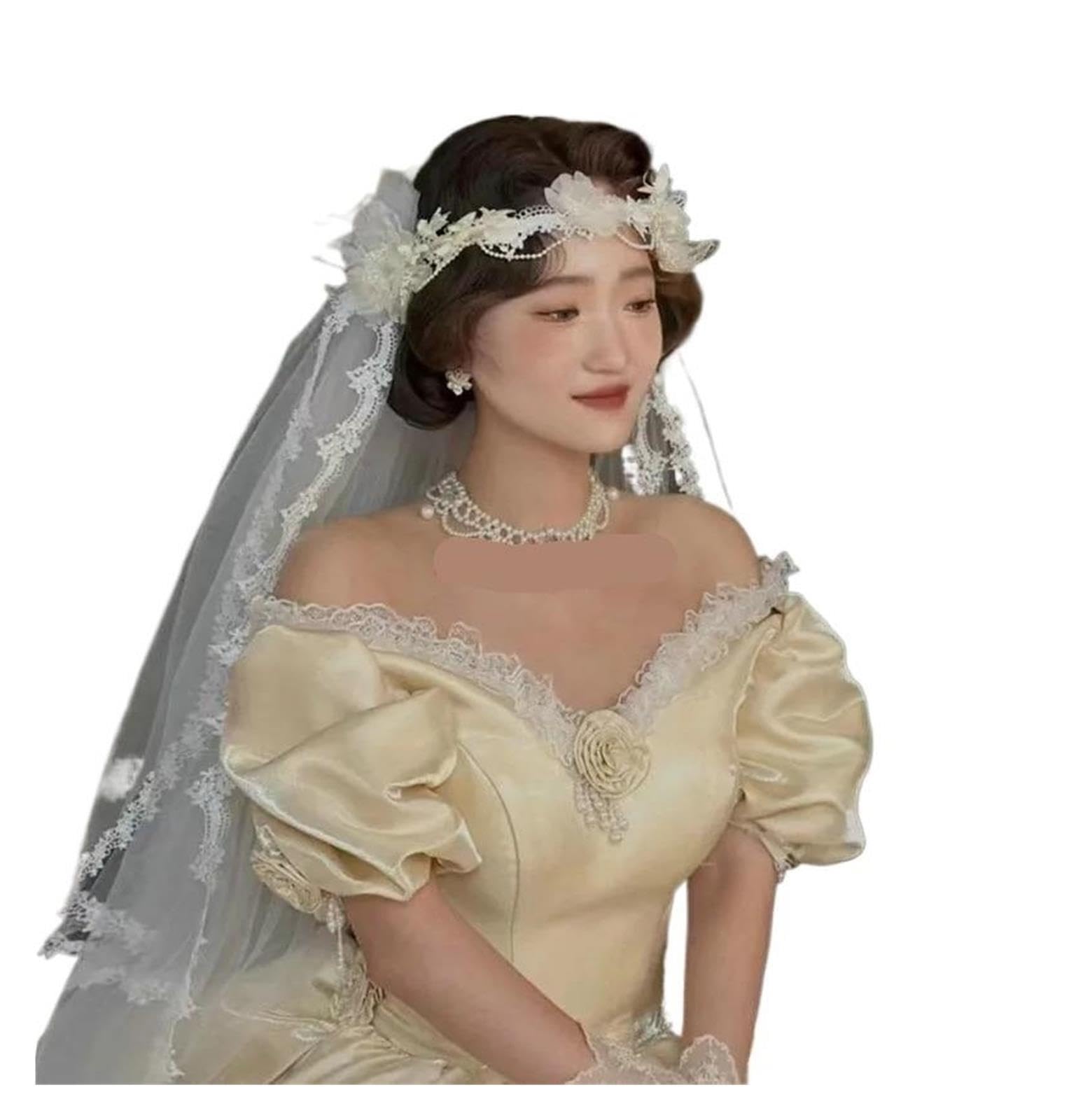 Fiore della fascia for capelli in seta con bordo in pizzo Repubblica sposa
