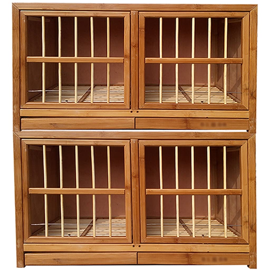 Cage à oiseaux en bambou de style naturel pour aménager votre pigeonnier extérieur
