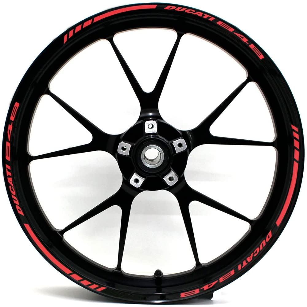 Kit autocollants jante moto Ducati 848 adhésifs roues