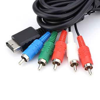 Eboxer1 Audio Video Conversion Cable AV Multi Out to Component Video Audio Cable for PS2 PS3 Gaming Consoles 181cm 1pc