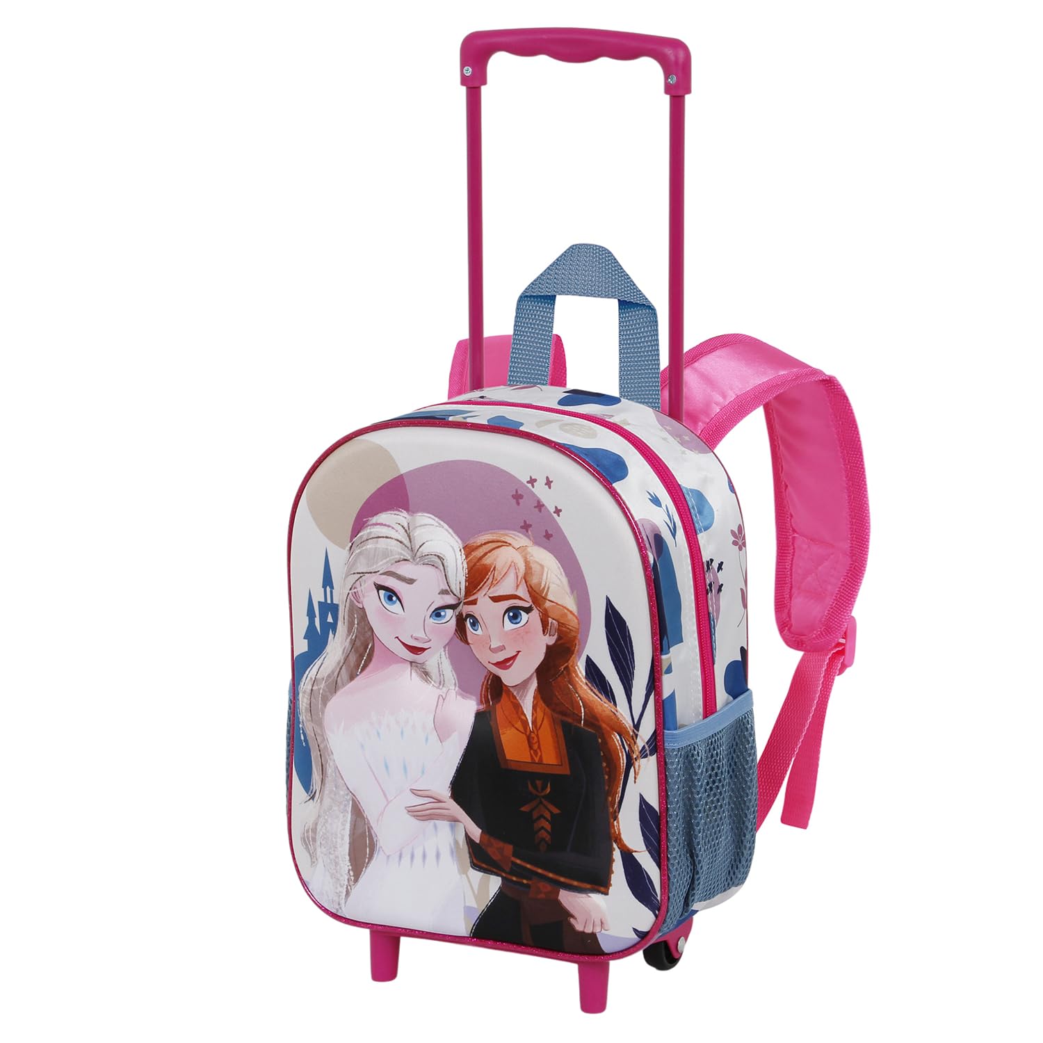 Disney Frozen 2 Castle-Mochila 3D con Ruedas Pequeña, Multicolor, 26 x 34 cm, Capacidad 12.5 L