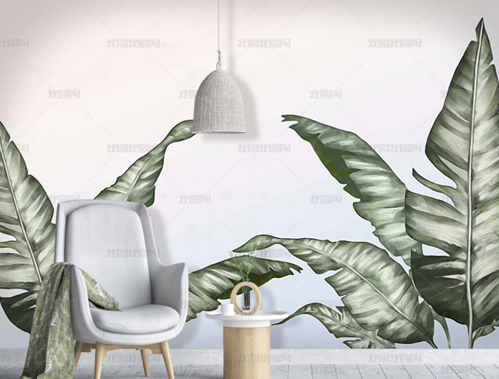 Papier peint intissé feuilles de banane poster mural mural de salon