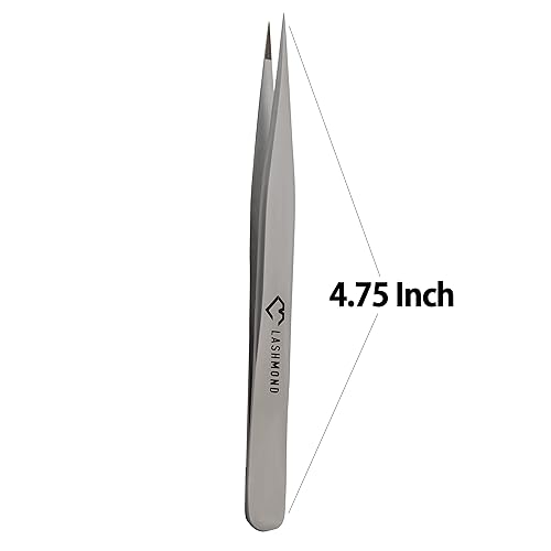 Miniatura 3 de Pinzas profesionales para extensiones de pestañas, agarre fuerte de tensión, pinzas de volumen de acero inoxidable japonés para una aplicación