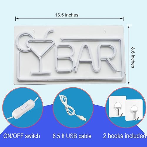 Miniatura 3 de Letrero de luz LED de neón con interruptor para el hogar, negocios, ventana, puerta de cristal, tienda, bar, pubs, hotel, club, bistró, fiesta