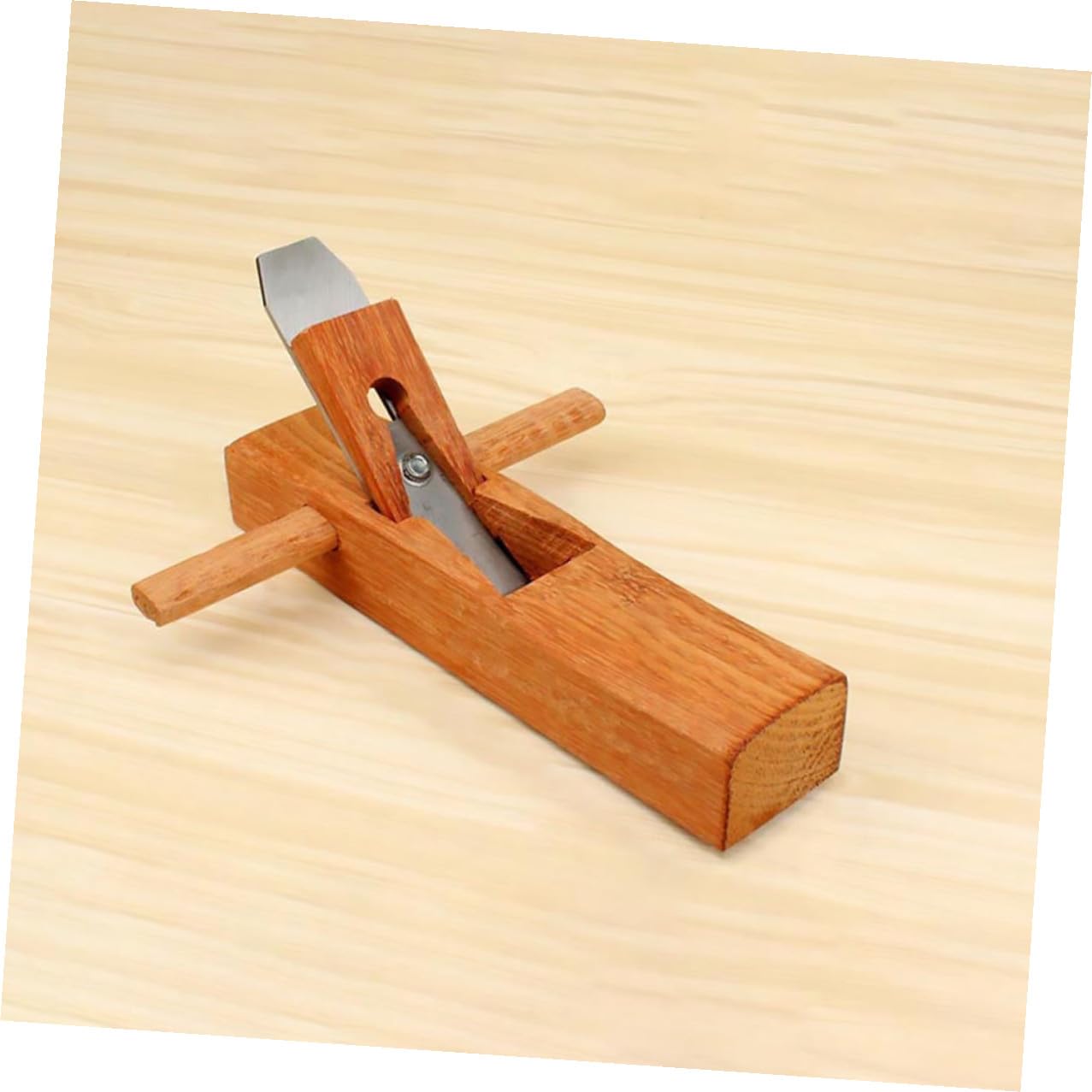 Cepillo de Mano para Carpintería Doméstica, Acero y Madera