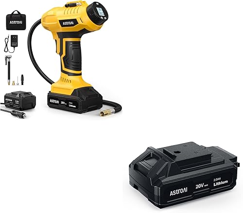 AstroAI Kit de inflador de neumáticos inalámbrico con una batería adicional