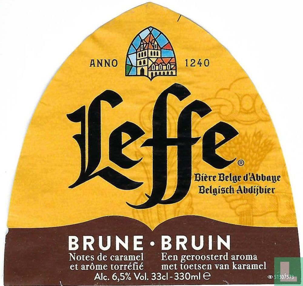 Leffe Brune 24 x 0,33l- Dunkles Abteibier aus Belgien mit 6,5% Vol.- Inkl. Haus der Biere Berlin Bierdeckel