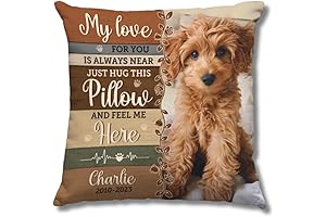 Pawfect House Feel Me Here Personalized Pet Memorial Throw Pillow Dog Pillows