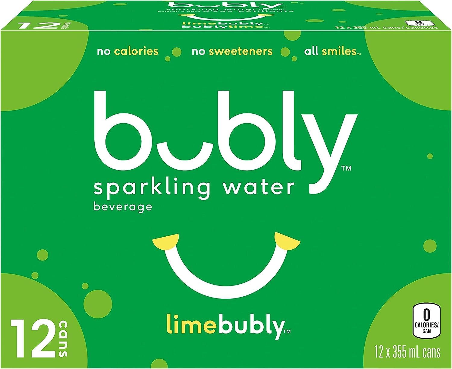 Bubly Sparkling Water Lime 12x355ml