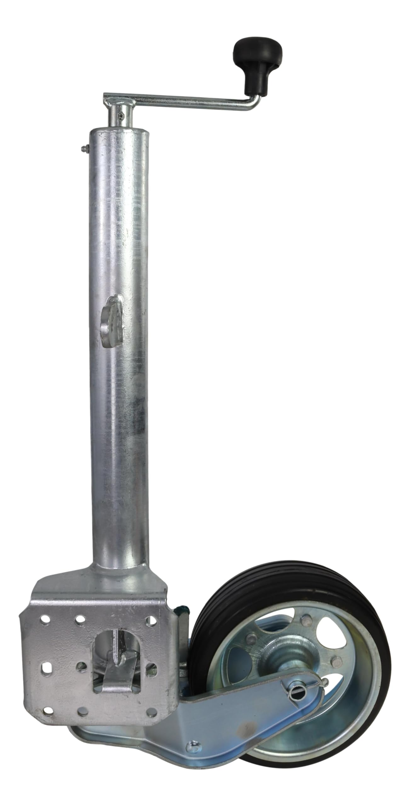 Rueda de apoyo automática de carga pesada 500kg Ø60mm extra larga para remolque de automóvil, engranaje de espolón 232x80mm para caravana, remolque de vivienda