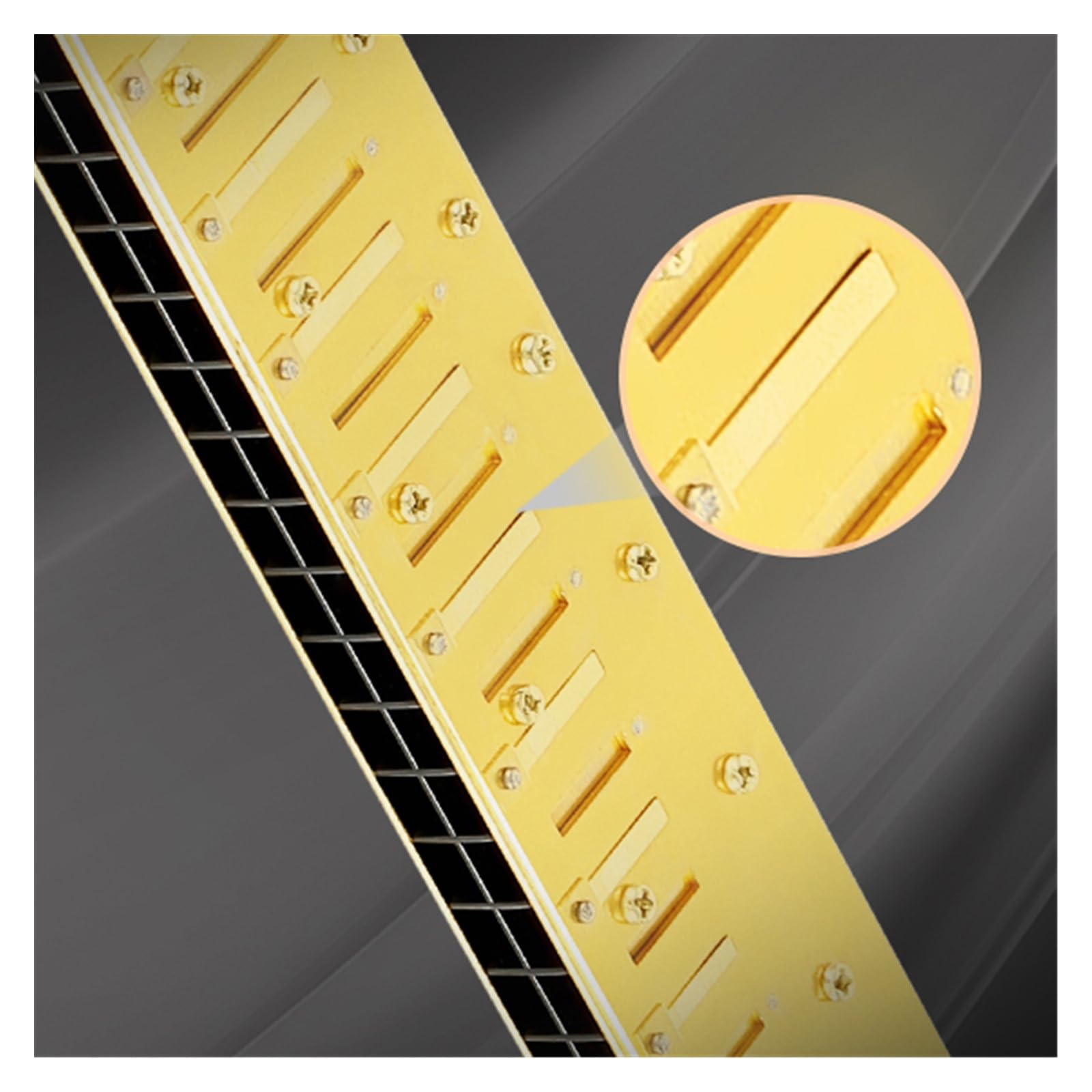 Mundharmonika 28-Loch polyphone Mundharmonika C-Taste professionelles Einsteigerinstrument(Black)