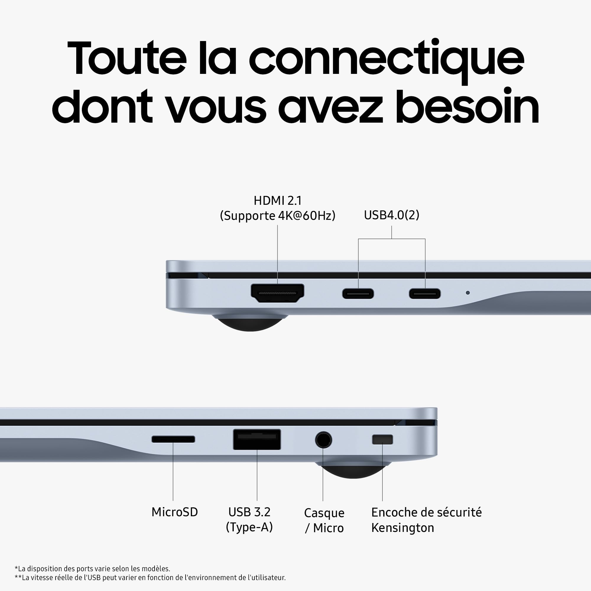 Samsung Galaxy Book4 Edge Ordinateur Portable avec IA 15.6’’, Copilot+ PC, Snapdragon X Plus (8-Core), Mémoire 16 Go, Stockage 256 Go, Gris Glacier