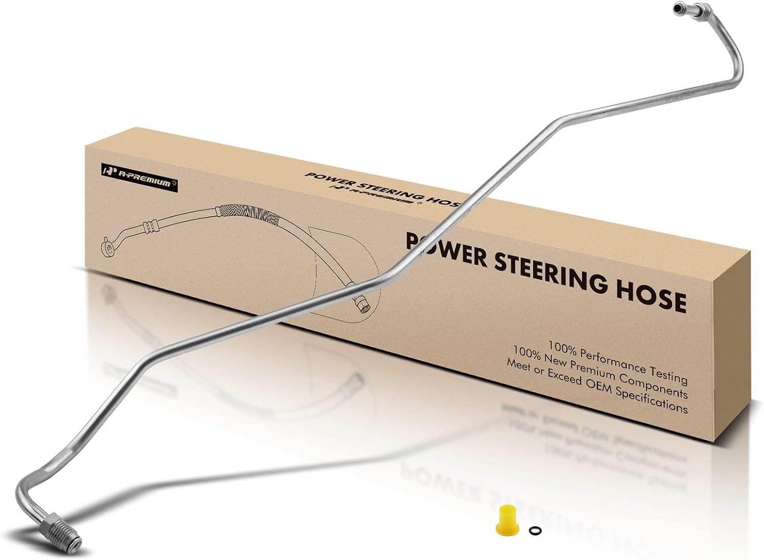 A-Premium Power Steering Pressure Hose Line Assembly Compatible with Hyundai Tiburon 2003-2008, V6 2.7L, Tube To Rack