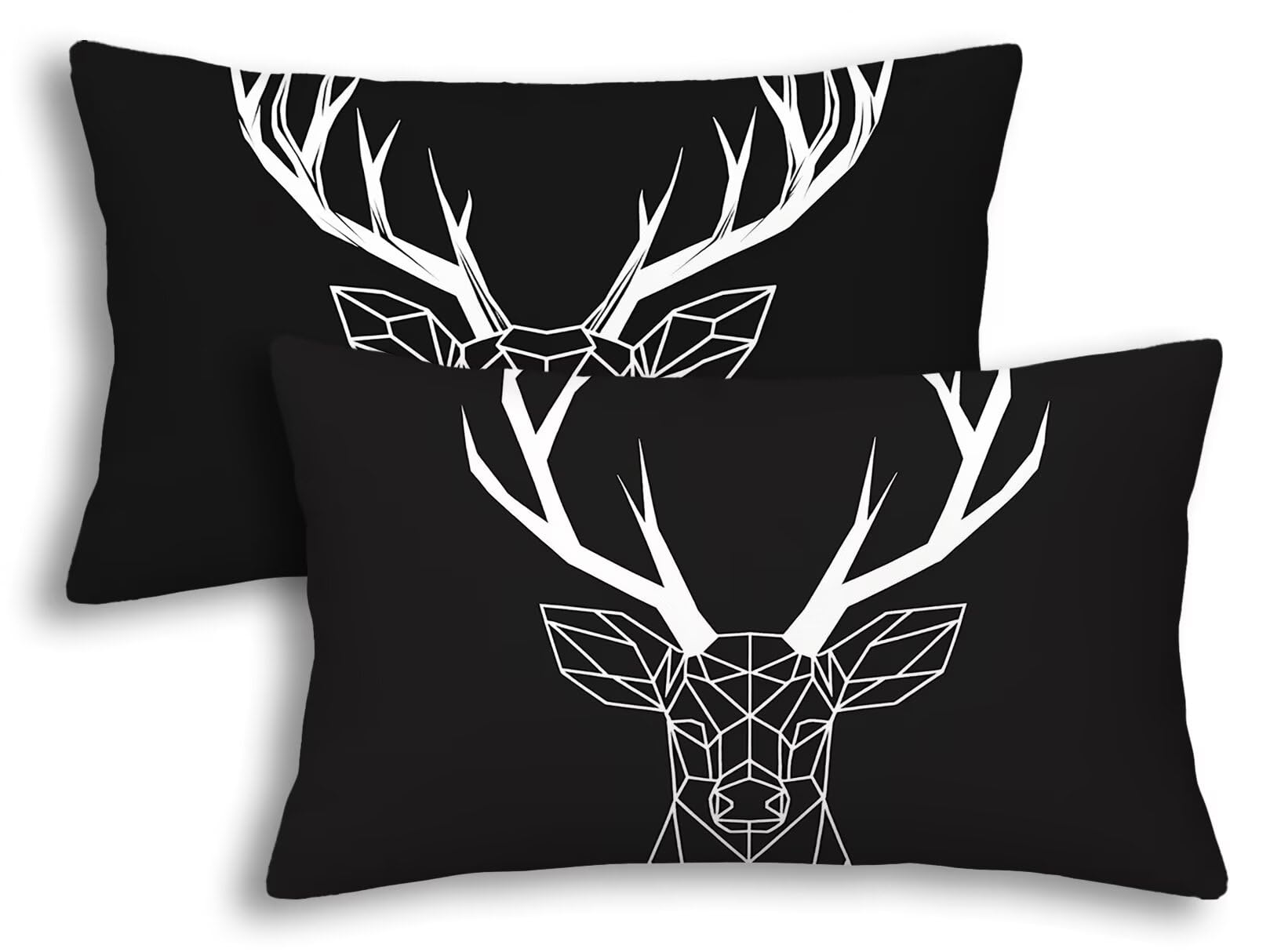Housse coussin noir rectangulaire lin pour aménager un balcon ou une chaise de jardin