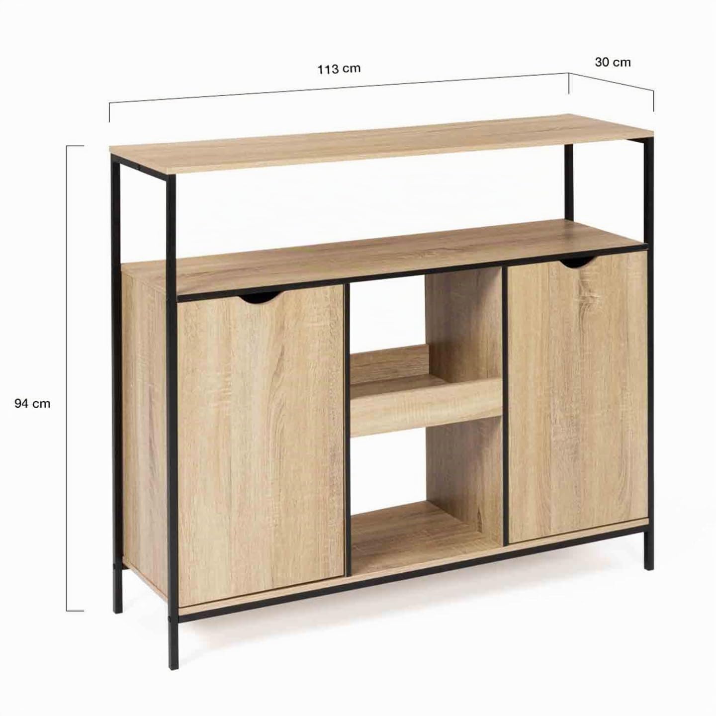 IDMarket - Mueble de bar con puertas y estantes Detroit Design Industrial