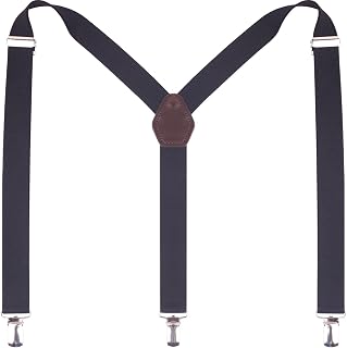 Tirantes Suspender Tirantes Universales Para Hombre Y Mujer De Color Liso Con 3 Clips Y Material De Doble Cara Para Adultos