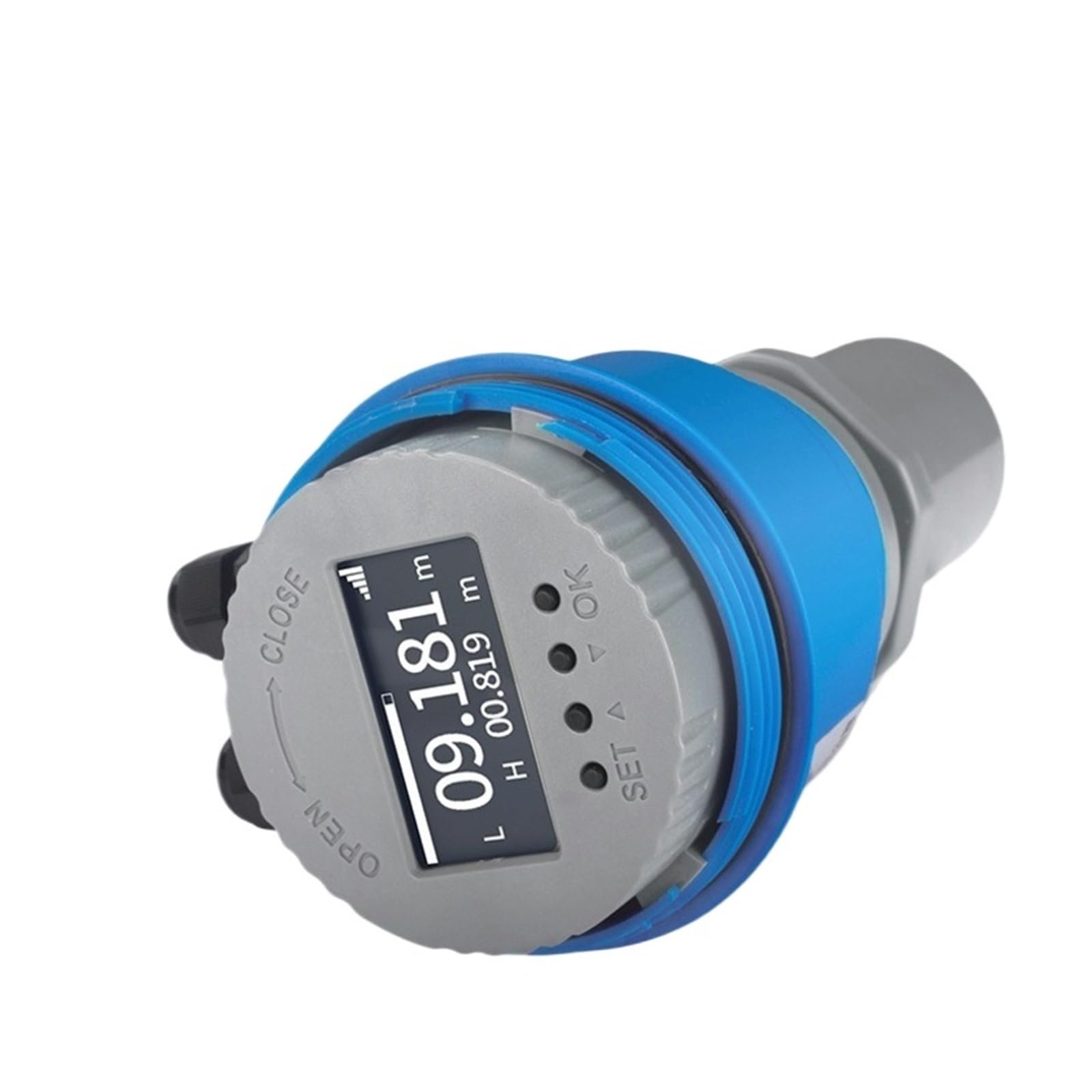 LDHJBNAC Ultrasonic Level Meter Water Tank Liquid Depth Level Meter DC24V Level Sensor 4-20mA Wireless Liquid Water Transmitter(4-20mA Out 6m Range)