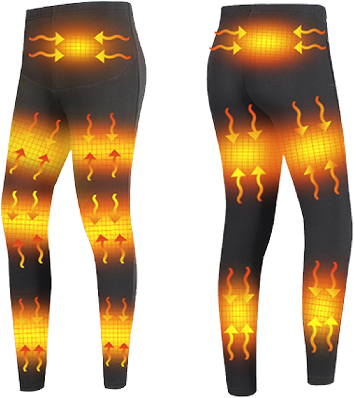 Electric Heated Underwear 12 Heating Areas Shirts and Long Johns Outdoor Heated Thermal Underwear for Cold Weather