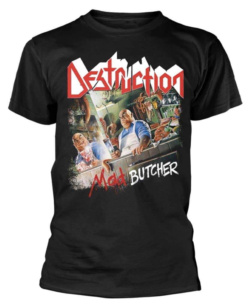 Destruction Men's Black 'Mad Butcher' (Black) T-Shirt (Medium)
