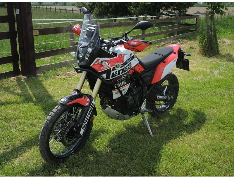 Frame Crash Bars Protectors Cages Upper+Lower Black CF140KD Compatible For Yamaha Tenere 700 2019-2023