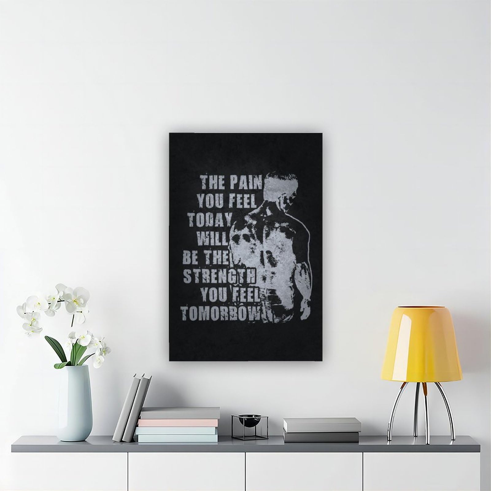 Póster motivacional con cita de ejercicio de fitness para gimnasio, hogar, estudio, oficina, decoración de 60 x 90 cm