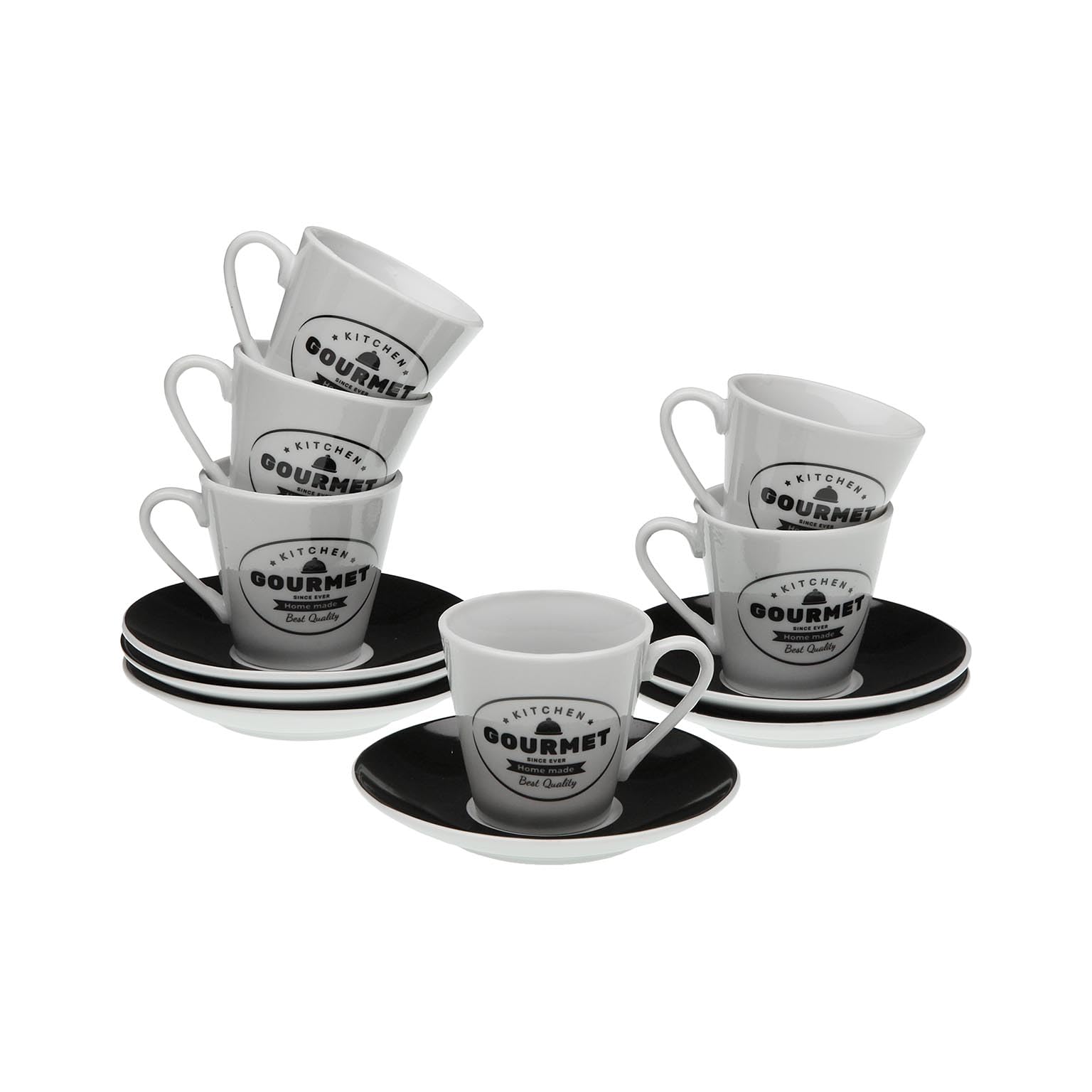 Tazas cafe con plato Gourmet service de tasses expresso durables