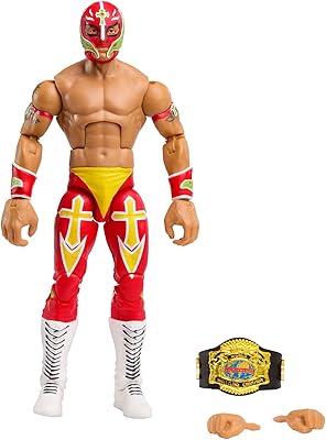 WWE Rey Mysterio Elite Collection Action Figure, Deluxe Articulation & Life-Like Detail with Iconic Accessories, 6-Inch