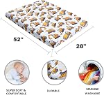 4 Pack Baby Boy Crib Sheets Set Soft Fitted Construction Truck or Dinosaur Theme Baby Boy Mattress Covers Breathable Toddler Sheets for Infant or Newborn Boys (Construction, Crib Sheets)