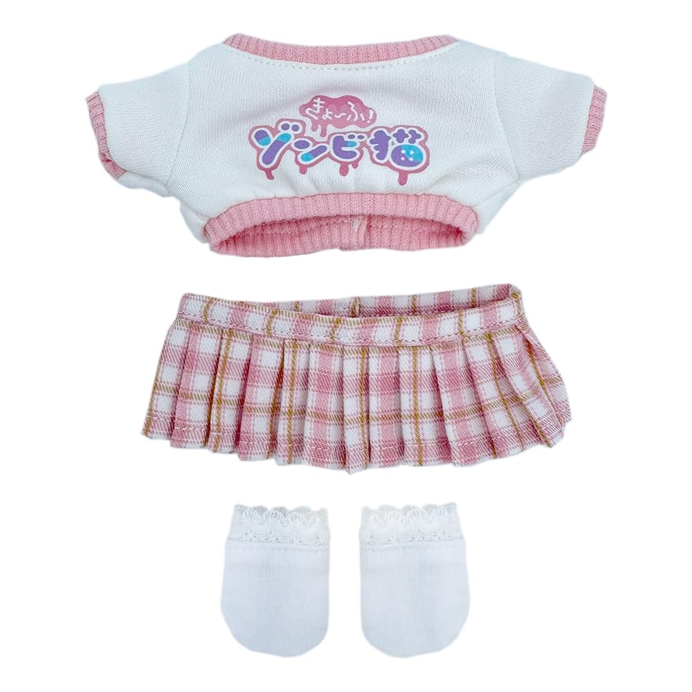 niannyyhouse 15cm 20cm Plush Doll Clothes T-Shirt Skirt Socks 6in 8in Stuffed Plush Toy Dress Up (Pink-20cm)