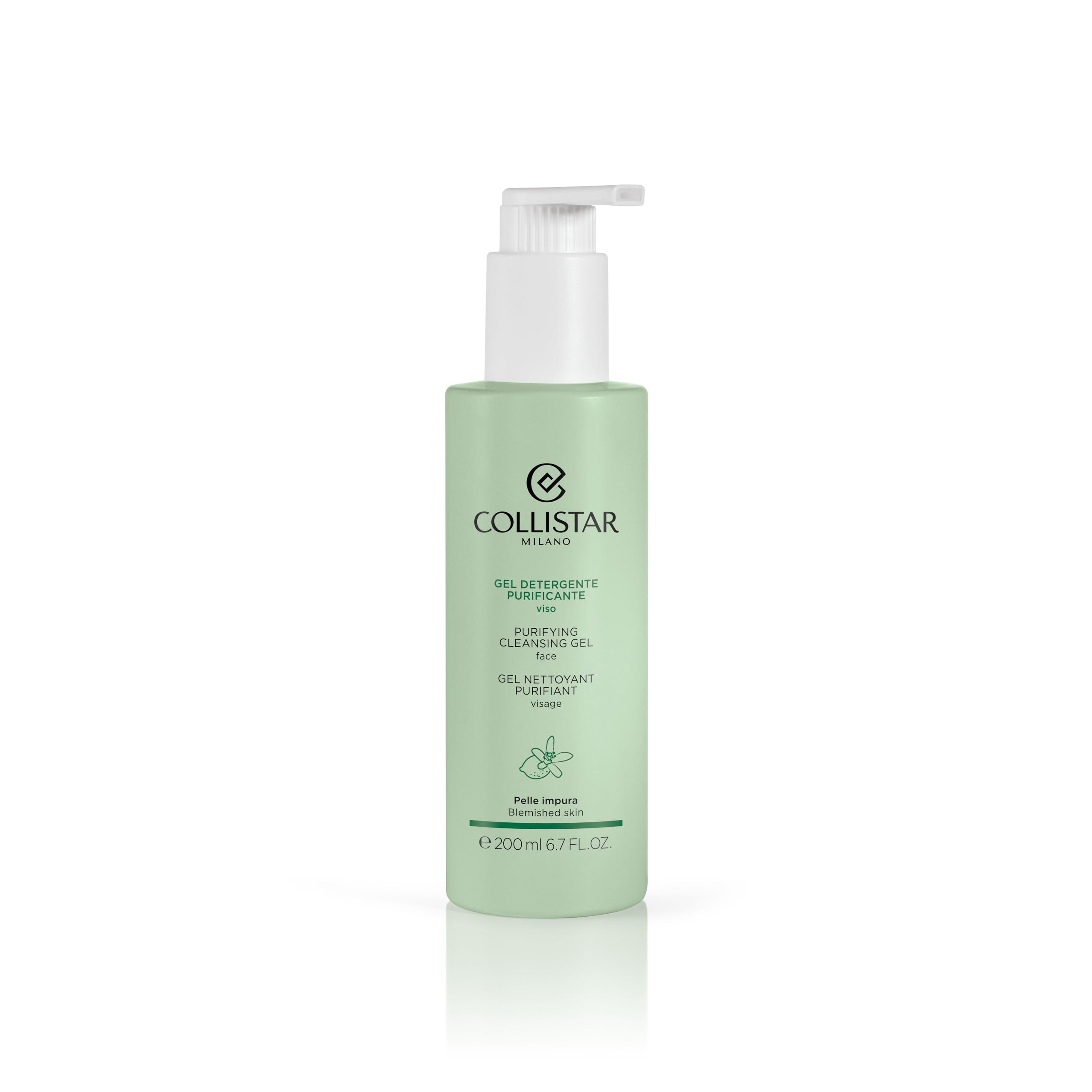 CollistarPurifying Cleansing Gel for Blermished Skin 200 ml, 6.7 Fl Oz, Made in Italy [italian import]