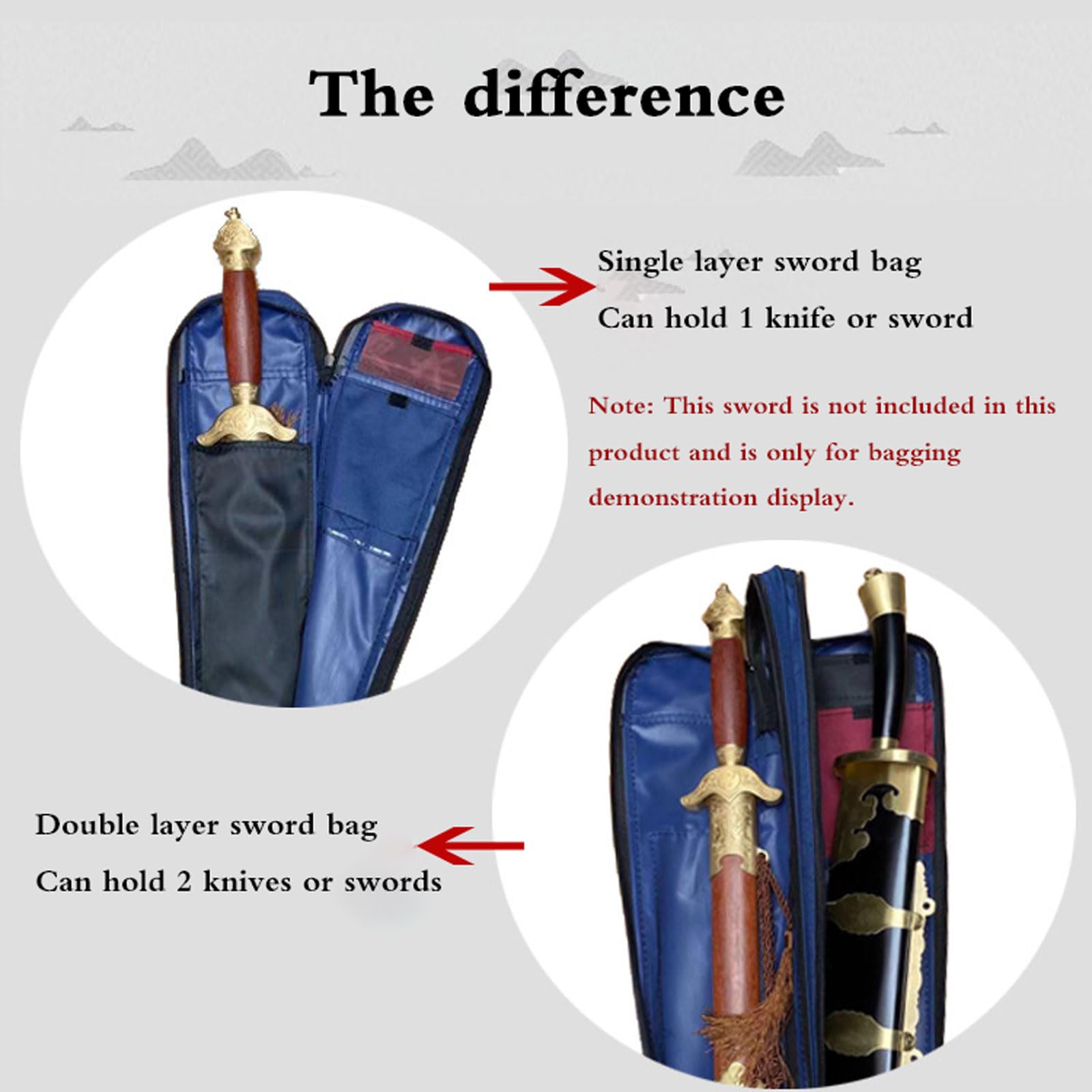 Borsa A Tracolla Per Armi Di Arti Marziali,Borsa Da Spada Katana,Borsa Da Trasporto Per Spada Tai Chi,Portatile,Resistente All'Usura E Durevole,Leggera Regolabile,Adatta Per Tai Chi,Foil