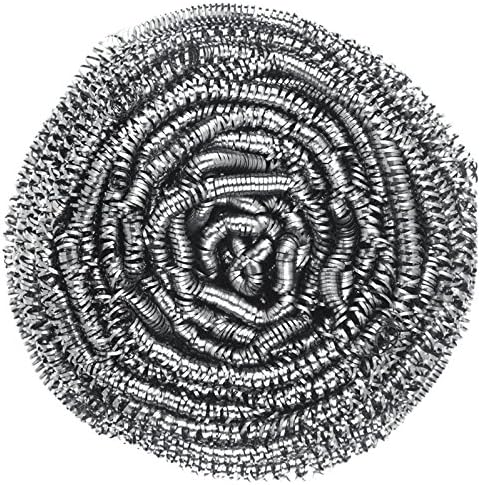 ABCO Products Extra Large Stainless Steel Sponge Scrubbers - 6 Pack - 50 gram