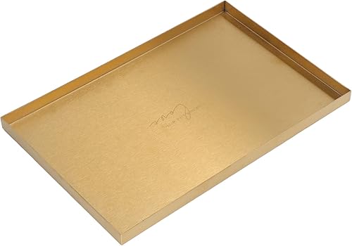 Miniatura 9 de Fydun Metal Gold Plate Storage Cosmetic Jewelry Display Less Steel Tray Wide Range of Uses