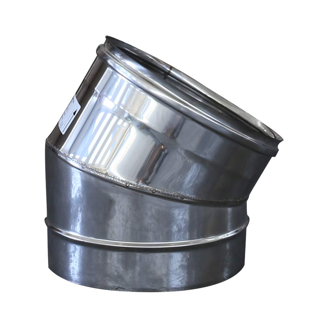 Gomito a 30° per canna fumaria in acciaio inox (DN 180)