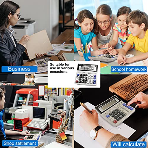 Yxzzhx 200ML Desk Calculator 12 Digit Extra Large 4.3-Inch Lcd Display, Two Way Power Battery And Solar Calculators Desktop, Big Buttons Easy To Press Used As Office Calculators thumb #6