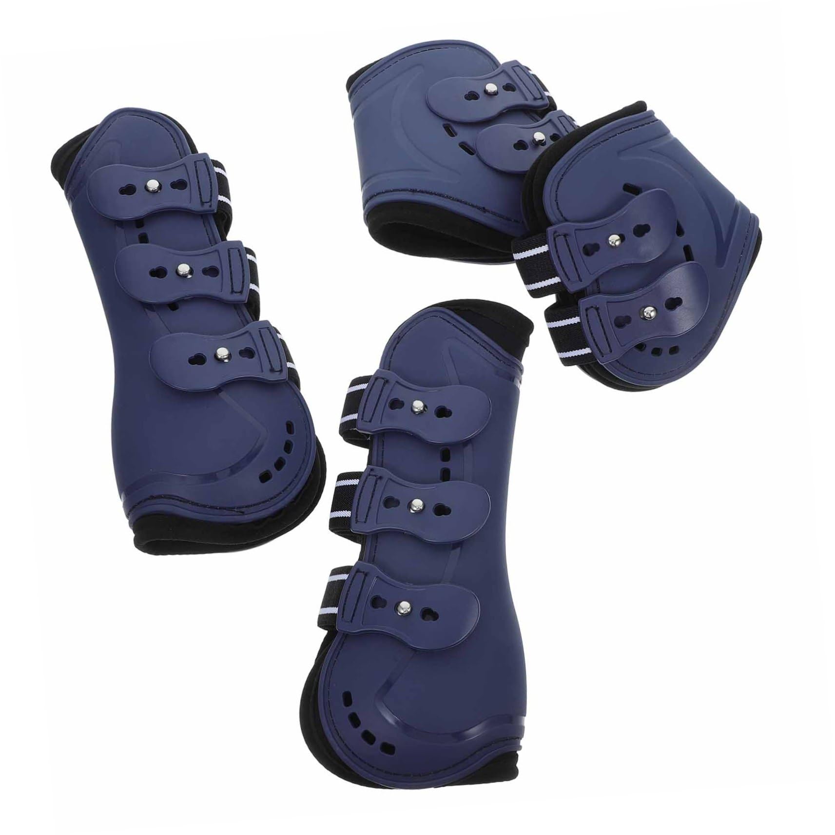4stücke Pferdebeinschutz Gamaschen Verstellbare Und Atmungsaktive Für Springreiten Und Trailreiten Schutz Für Pferdebeine Design Pu-Material Mittlere