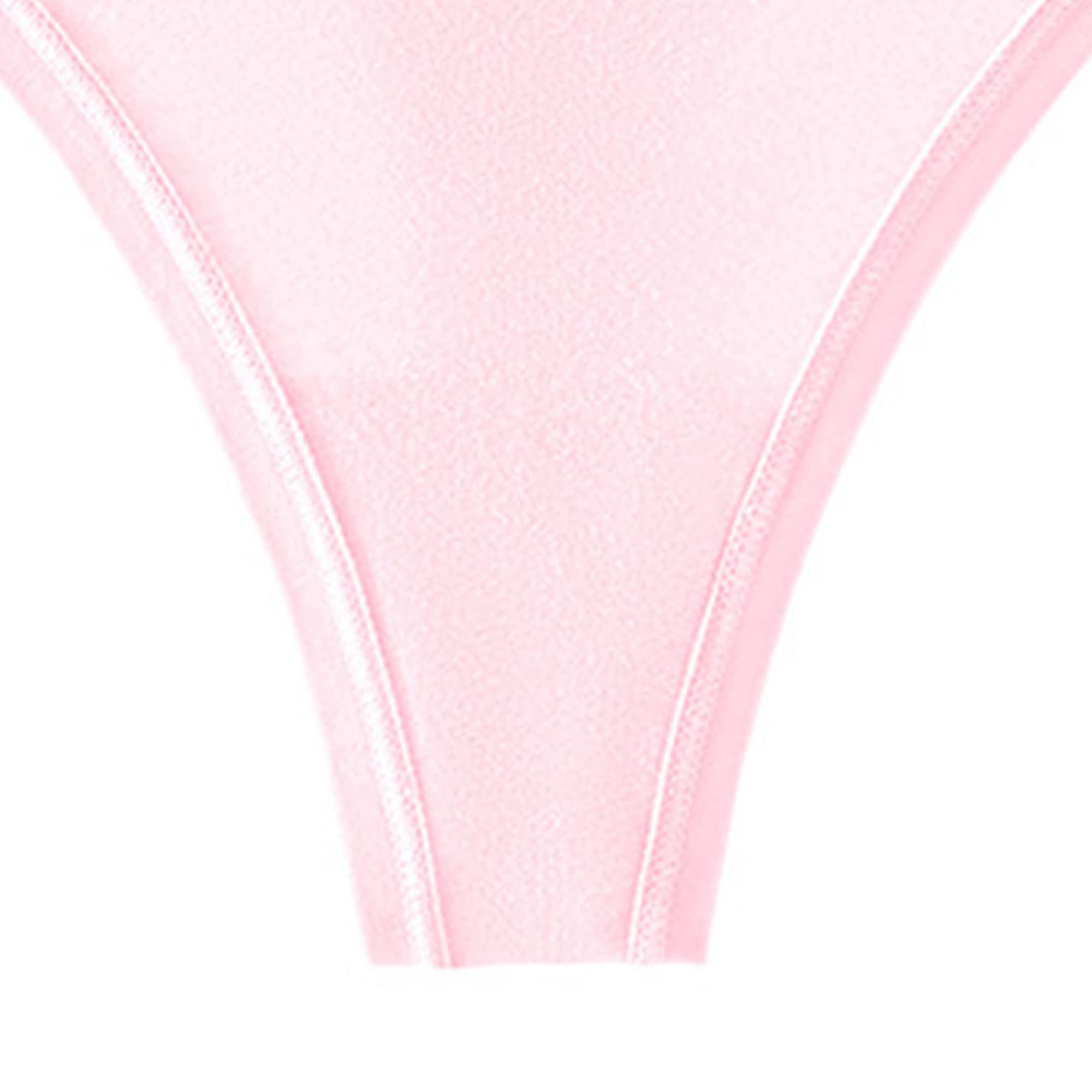 Tanga de cintura baja con espalda en T para Mujeres Bragas Hipster de Tejido Elástico Suave Y Transpirable Ropa Interior Deportiva de Algodón Color Sólido