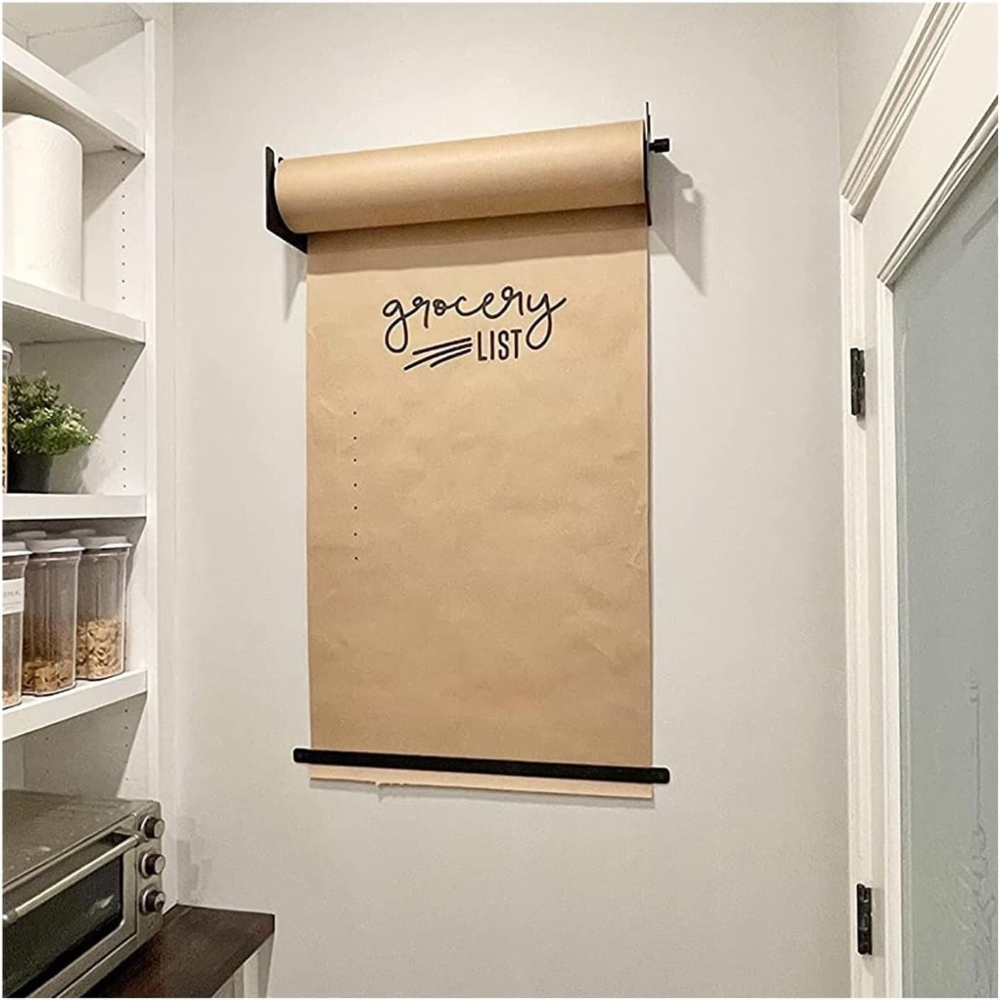 Distributeur de papier et découpeuse, distributeur de rouleau de papier kraft mural avec rouleau de papier kraft de 50 m/164 pieds (67 cm de large)