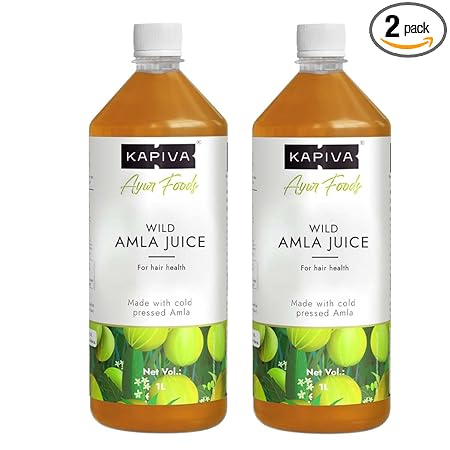 Wild Amla Juice (2L) | Suitable for healthy Hair & Skin | Detox juice for weight loss | Natural Source of Vitamin C | Organic & Natural Juice Made With Cold Pressed Amla from Pratapgarh | No Added Sugar | Super Saver Pack of 2