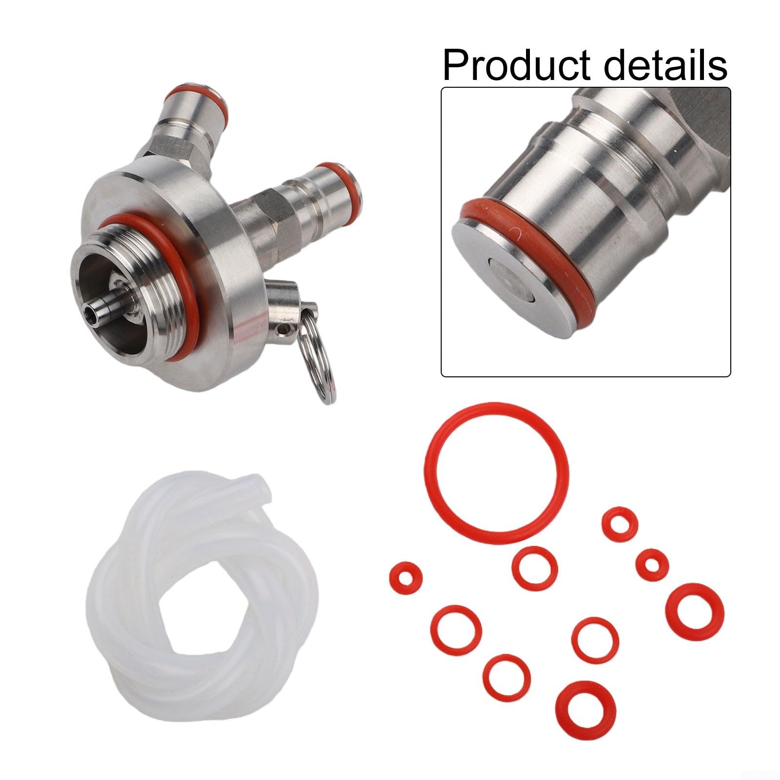 Dispensador de Cerveza para mini para acero Inoxidable Doble Bloqueo Bola para Homebrew 2L 5L 10L con Junta Estanca 60PSI