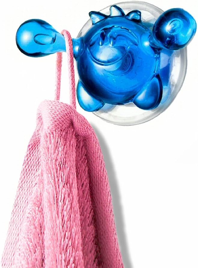 Kleine Wolke Super Strong Suction Hook - Wild Willy (W 3.25in x H 2.0in) - Blue