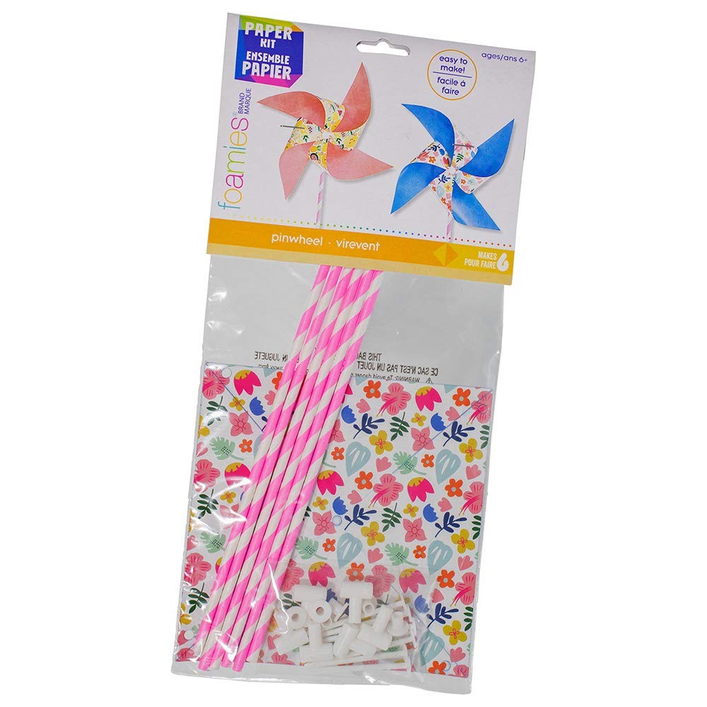Buy Blue and Pink Paper Pinwheel Kit Includes 6 Paper Shapes, 6
