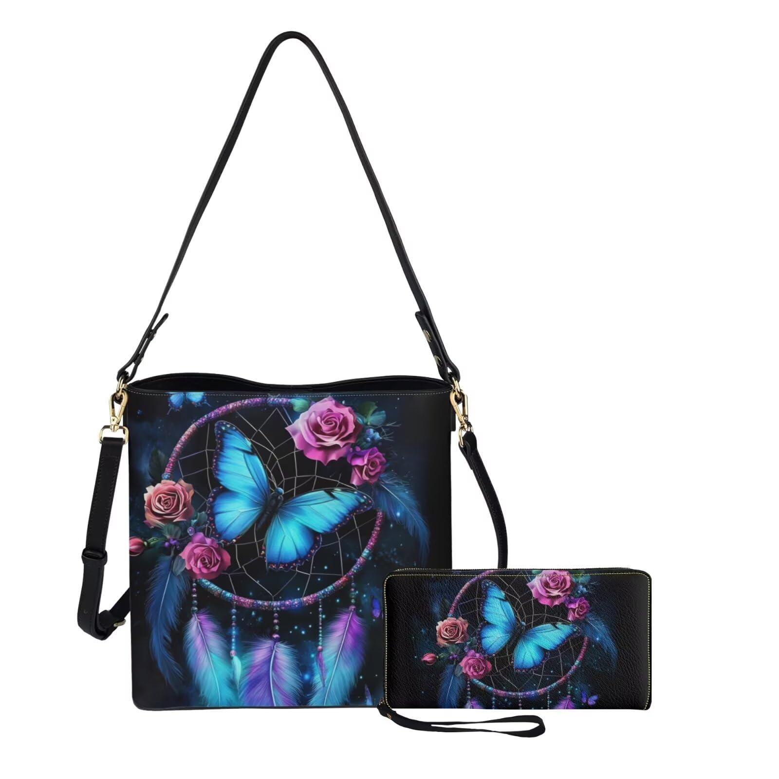 Kxyudcn Womens Purses and Handbags Fashion Office Work Handbag Purse 2Pcs Set